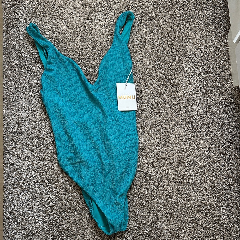 Show Me Your MuMu Turquoise Swimsuit